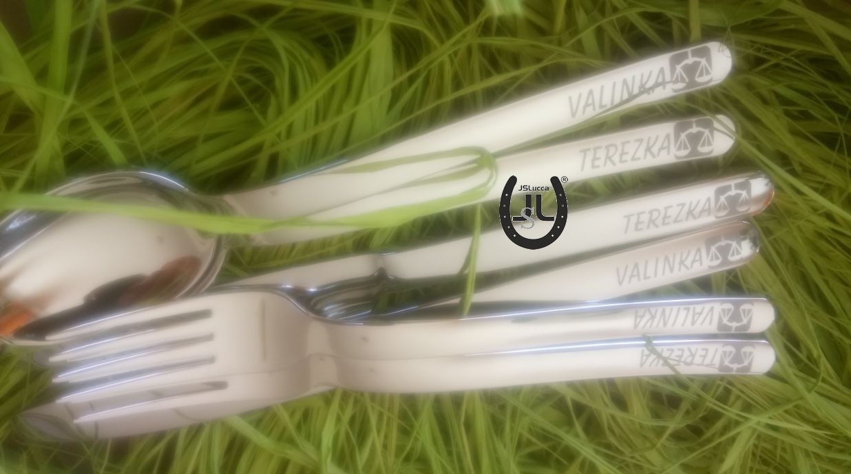 Dětský jídelní příbor Váhy se jménem