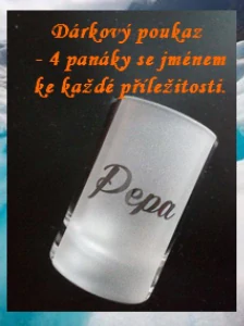 Dárkový poukaz - 4 panáky se jménem
