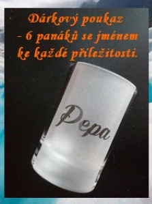 Dárkový poukaz - 6 panáků se jménem