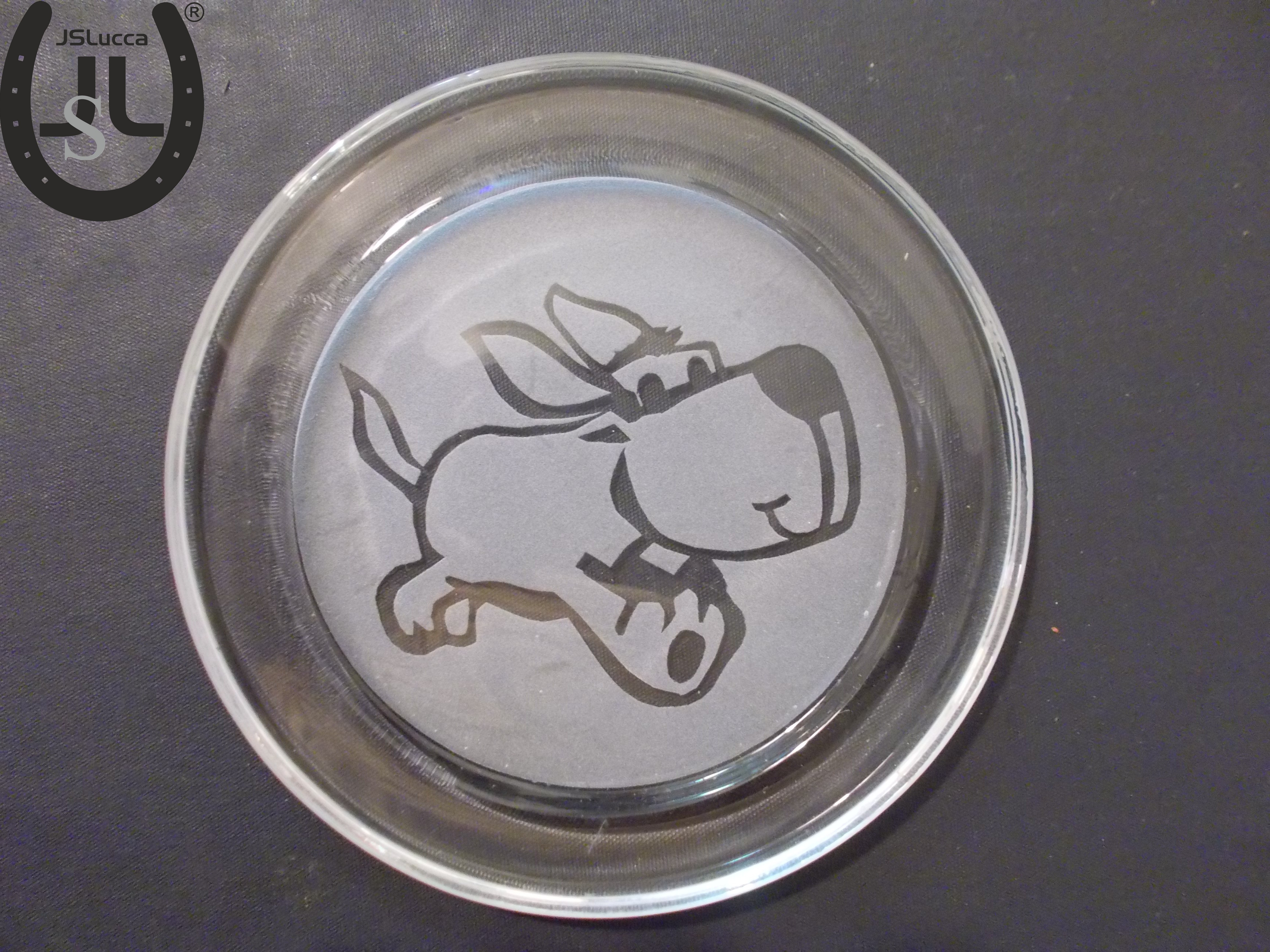 Skleněný podtácek - PEJSEK