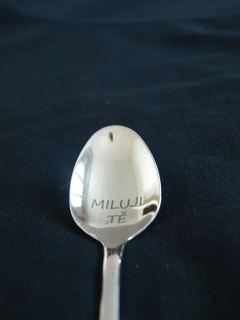 Čajová lžička Miluji Tě I.